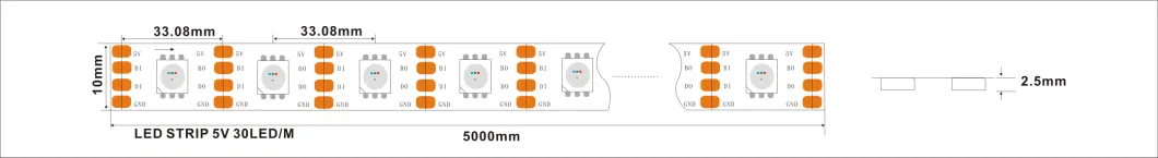 Best Quality 5V Magic Digital LED Strip 300d HD107s 5050 RGB