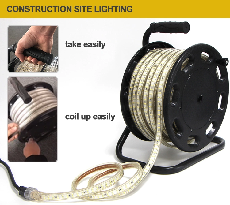 AC230V AC100V AC110V LED Construction Site Light Strip with Stand Safety LED Work Light Drum for Access Light Orientation Light