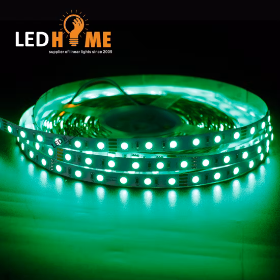 防水 60LED/M 11.5W/M (IP20 または IP65 または IP67) フレキシブル SMD5050 RGB RGBW LED ストリップ、3 年保証付き